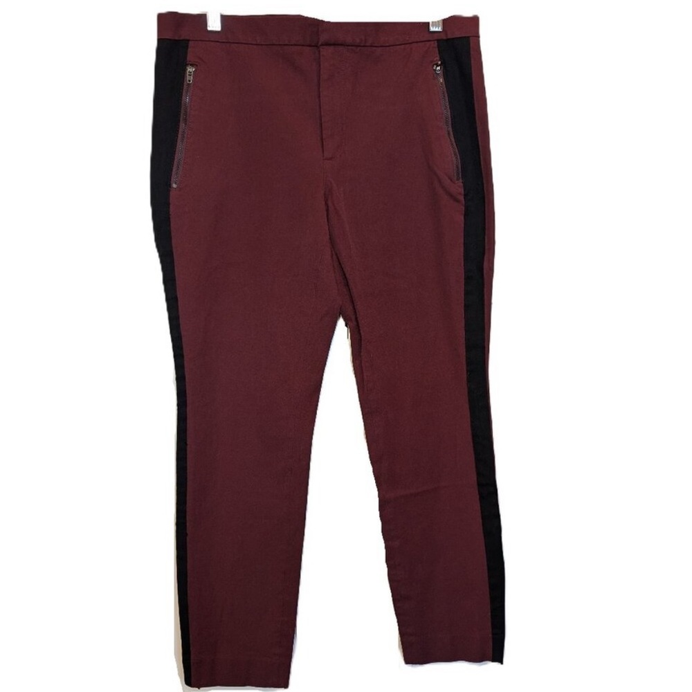 Banana Republic Sloan Pant Burgundy Tux Style Size 12 Short